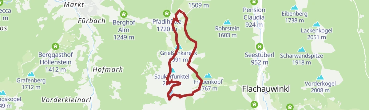 Route map: Grießenkareck Höhenwanderung (41 & 45)